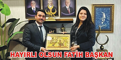 PELİN YILIK, MHP  İL BAŞKANI  FATİH KAYA'YA BAŞARILAR DİLEDİ